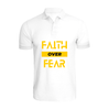 BYFT011599 BYFT Polo Neck Printed White XXL T Shirt 220 GSM Cotton Faith Over Fear Set of 1