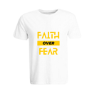 BYFT011609 BYFT Round Neck Printed White XXL T Shirt 190 GSM Cotton Faith Over Fear Set of 1