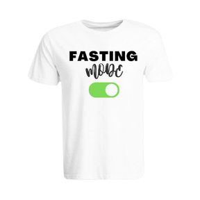 BYFT011629 BYFT Round Neck Printed White XXL T Shirt 190 GSM Cotton Fasting Mode On Set of 1