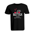 BYFT011644 BYFT Round Neck Printed Black XXL T Shirt 190 GSM Cotton Lets Be Better Humans Set of 1