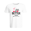 BYFT011649 BYFT Round Neck Printed White XXL T Shirt 190 GSM Cotton Lets Be Better Humans Set of 1