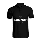 BYFT011713 BYFT Polo Neck Printed Black XL T Shirt 220 GSM Cotton Smile Its Sunnah Set of 1.png