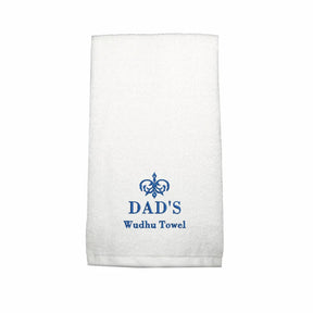 BYFT Embroidered For You Personalised Cotton Hand Towel - Dad's Wudhu Design High Quality Embroidery Perfect For Gifting