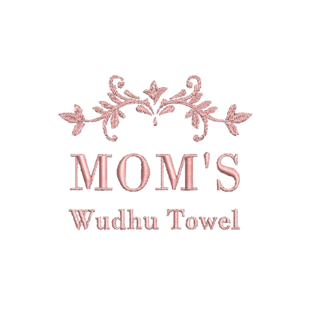 BYFT Embroidered For You Personalised Cotton Hand Towel - Mom's Wudhu Design High Quality Embroidery Perfect For Gifting