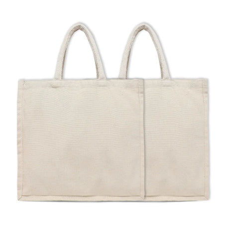 BYFT011807 BYFT 8 Oz Cotton Canvas Tote Bag With Gusset Natural Canvas Set of 2.webp