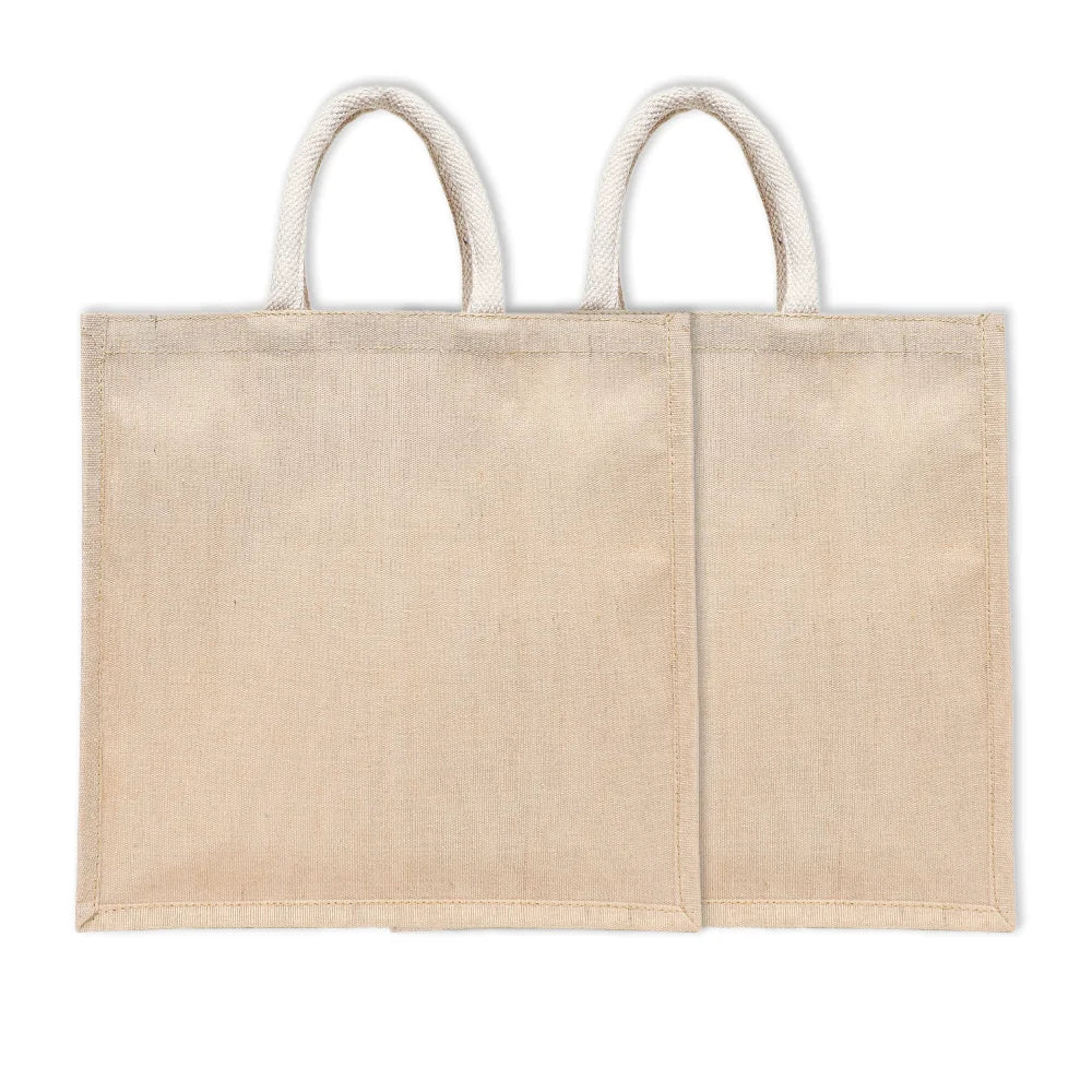 BYFT011811 BYFT Laminated Juco Tote Bag With Gusset Natural Juco Set of 2.webp