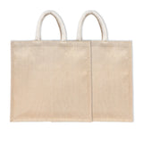 BYFT011811 BYFT Laminated Juco Tote Bag With Gusset Natural Juco Set of 2.webp
