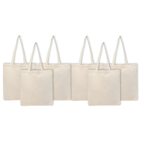 BYFT011813 BYFT 4 Oz Cotton Tote Bag Natural Jute Set of 6