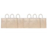 BYFT011819 BYFT Laminated Juco Tote Bag With Gusset Natural Juco Set of 6.webp