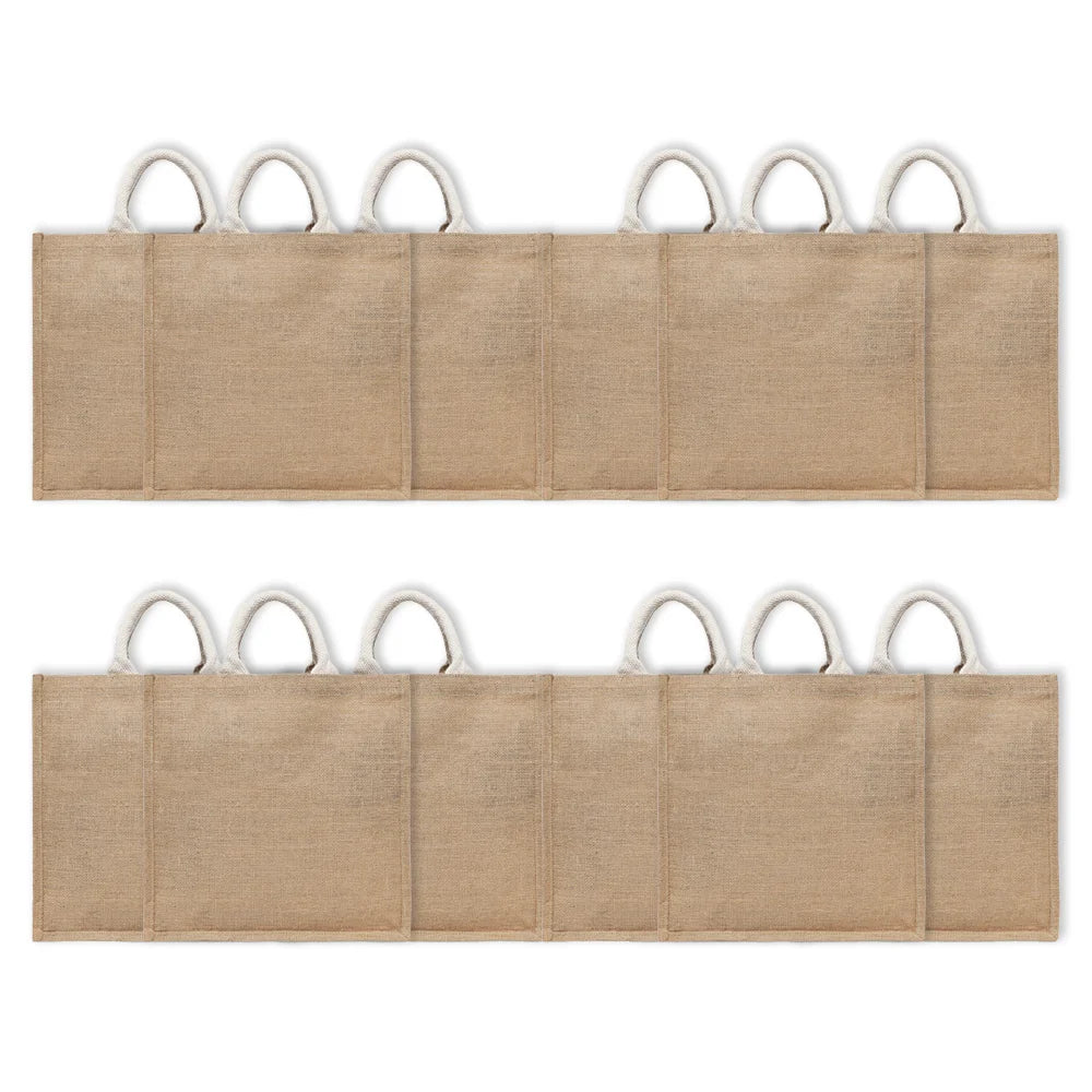 BYFT011822 BYFT Laminated Jute Tote Bag With Gusset Natural Jute Set of 12 A.webp