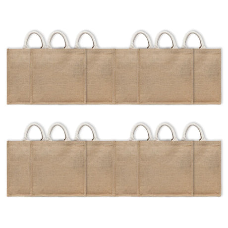 BYFT011822 BYFT Laminated Jute Tote Bag With Gusset Natural Jute Set of 12 A.webp