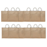 BYFT011822 BYFT Laminated Jute Tote Bag With Gusset Natural Jute Set of 12.webp