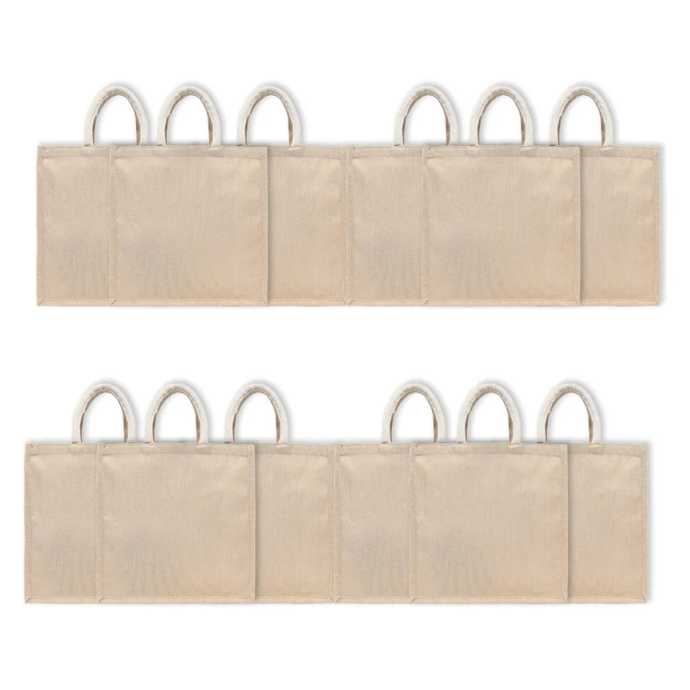 BYFT011825 BYFT Laminated Juco Tote Bag With Gusset Natural Juco Set of 12 A.webp