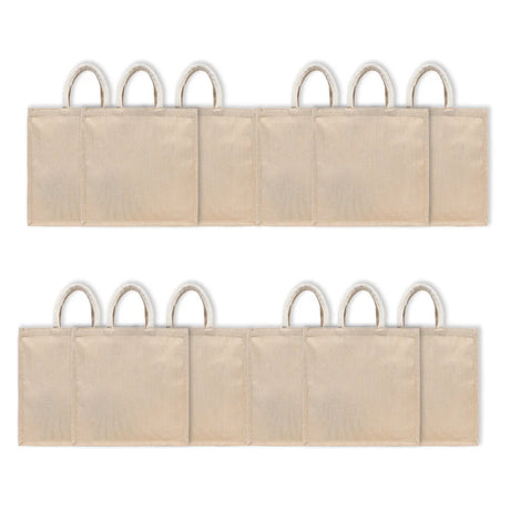 BYFT011825 BYFT Laminated Juco Tote Bag With Gusset Natural Juco Set of 12 A.webp