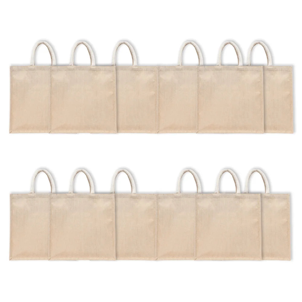 BYFT011825 BYFT Laminated Juco Tote Bag With Gusset Natural Juco Set of 12.webp