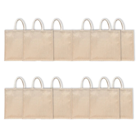 BYFT011825 BYFT Laminated Juco Tote Bag With Gusset Natural Juco Set of 12.webp