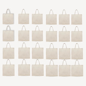 BYFT011828 BYFT 8 Oz Cotton Canvas Tote Bag With Gusset Natural Canvas Set of 24