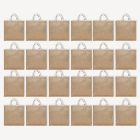 BYFT011829 BYFT Laminated Jute Tote Bag With Gusset Natural Jute Set of 24.webp