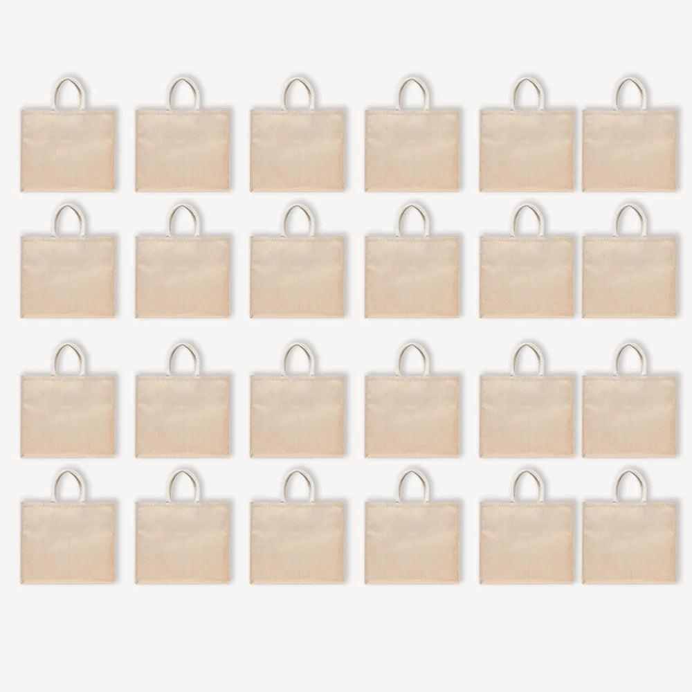 BYFT011833 BYFT Laminated Juco Tote Bag With Gusset Natural Juco Set of 24 A.webp