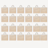 BYFT011833 BYFT Laminated Juco Tote Bag With Gusset Natural Juco Set of 24 A.webp