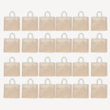 BYFT011833 BYFT Laminated Juco Tote Bag With Gusset Natural Juco Set of 24.webp