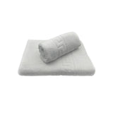 BYFT Magnolia Cotton Towel Set Jacquard Greek Design Luxury - Soft, Absorbent, Quick-Dry Bath Linen