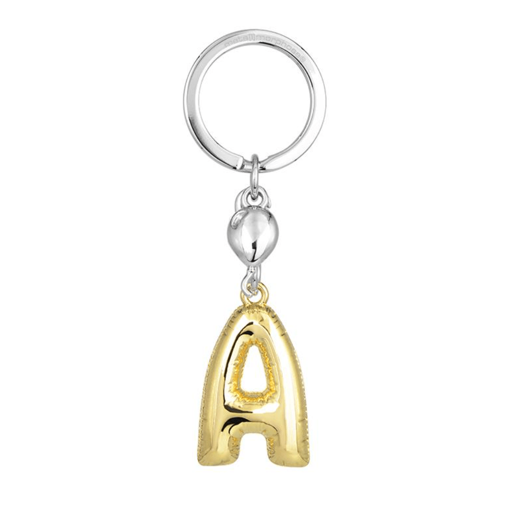 BYFT012870 METALMORPHOSE MTM KEYCHAIN Party Balloon Alphabet A Golden Zinc Alloy Set of 1 MTM10A B.png