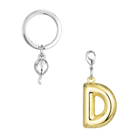 BYFT012872 METALMORPHOSE MTM KEYCHAIN Party Balloon Alphabet D Golden Zinc Alloy Set of 1 MTM10D C.png