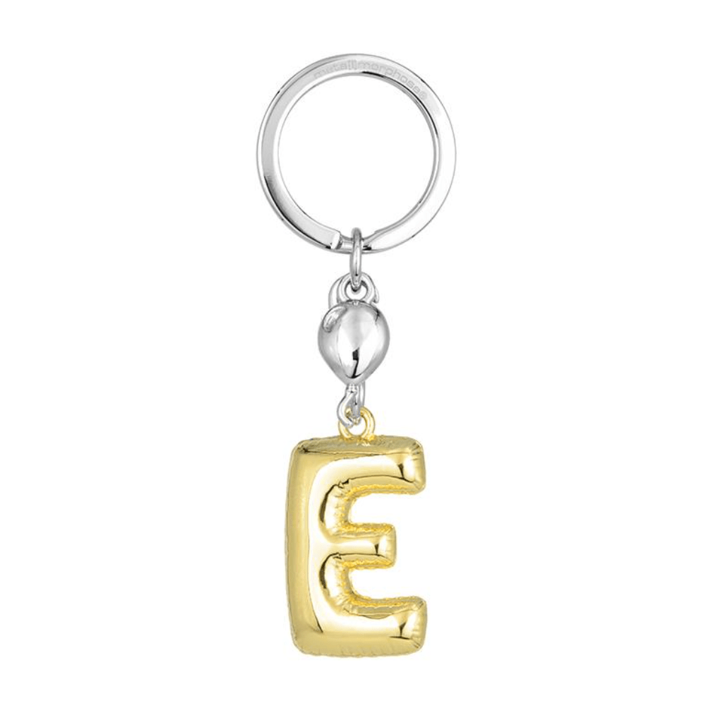 BYFT012873 METALMORPHOSE MTM KEYCHAIN Party Balloon Alphabet E Golden Zinc Alloy Set of 1 MTM10E B.png