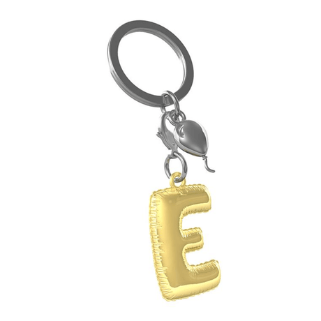 BYFT012873 METALMORPHOSE MTM KEYCHAIN Party Balloon Alphabet E Golden Zinc Alloy Set of 1 MTM10E D.png
