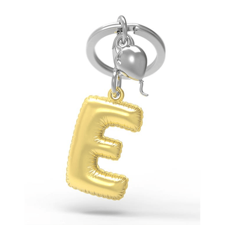 BYFT012873 METALMORPHOSE MTM KEYCHAIN Party Balloon Alphabet E Golden Zinc Alloy Set of 1 MTM10E.png