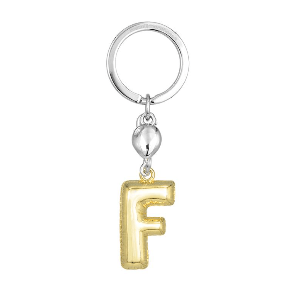 BYFT012874 METALMORPHOSE MTM KEYCHAIN Party Balloon Alphabet F Golden Zinc Alloy Set of 1 MTM10F B.png