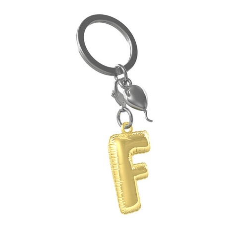 BYFT012874 METALMORPHOSE MTM KEYCHAIN Party Balloon Alphabet F Golden Zinc Alloy Set of 1 MTM10F D.png