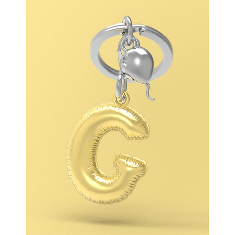 BYFT012875 METALMORPHOSE MTM KEYCHAIN Party Balloon Alphabet G Golden Zinc Alloy Set of 1 MTM10G A.png