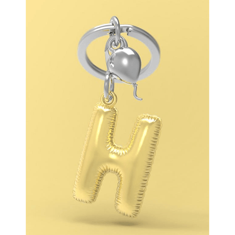 BYFT012876 METALMORPHOSE MTM KEYCHAIN Party Balloon Alphabet H Golden Zinc Alloy Set of 1 MTM10H A.png