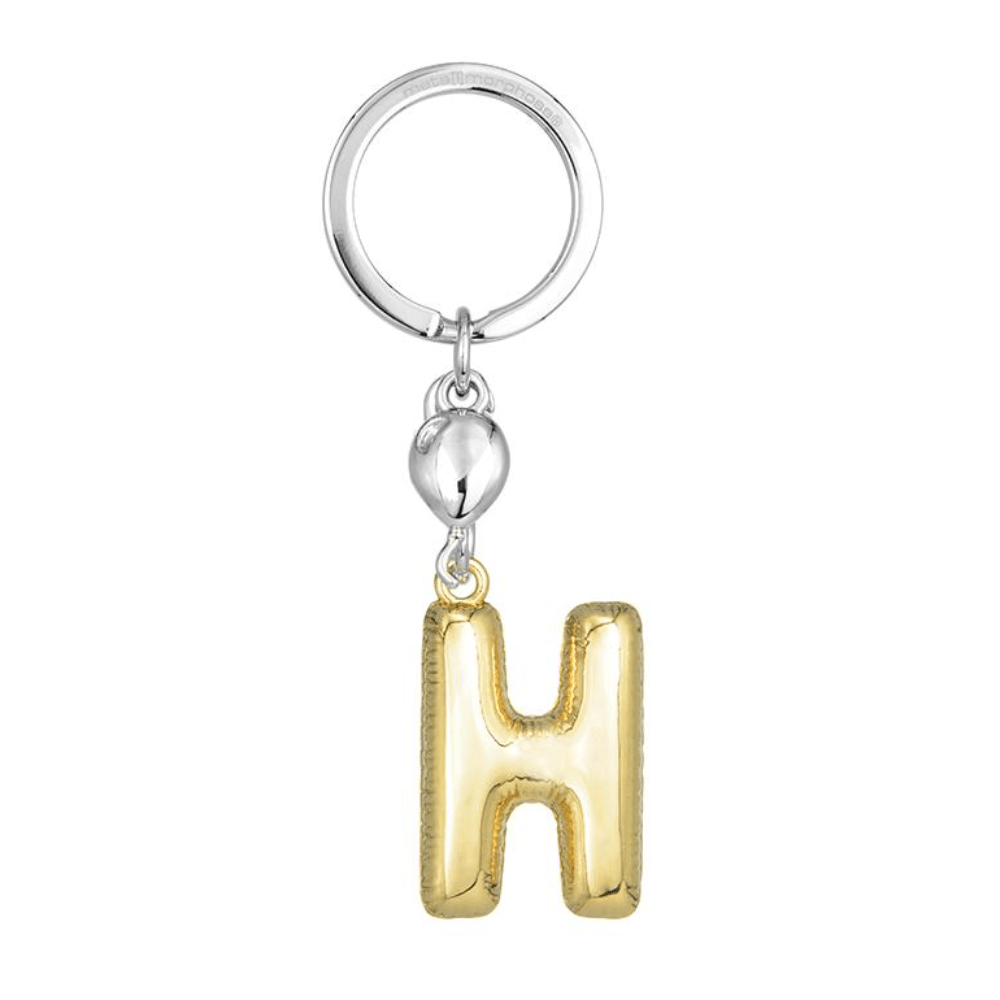 BYFT012876 METALMORPHOSE MTM KEYCHAIN Party Balloon Alphabet H Golden Zinc Alloy Set of 1 MTM10H B.png