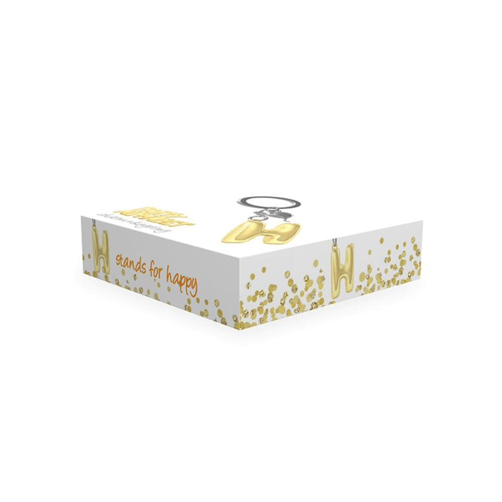 BYFT012876 METALMORPHOSE MTM KEYCHAIN Party Balloon Alphabet H Golden Zinc Alloy Set of 1 MTM10H E.png