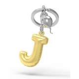 BYFT012877 METALMORPHOSE MTM KEYCHAIN Party Balloon Alphabet J Golden Zinc Alloy Set of 1 MTM10J.png