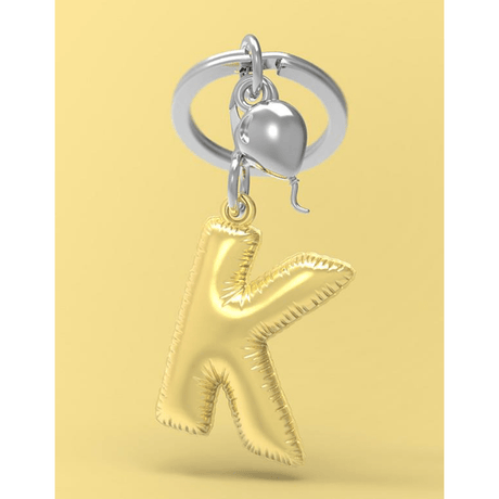 BYFT012878 METALMORPHOSE MTM KEYCHAIN Party Balloon Alphabet K Golden Zinc Alloy Set of 1 MTM10K A.png