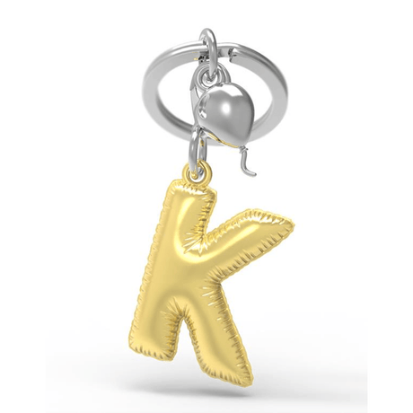 BYFT012878 METALMORPHOSE MTM KEYCHAIN Party Balloon Alphabet K Golden Zinc Alloy Set of 1 MTM10K.png