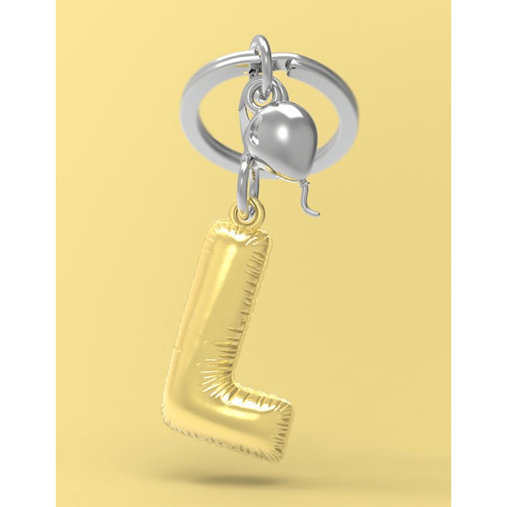 BYFT012879 METALMORPHOSE MTM KEYCHAIN Party Balloon Alphabet L Golden Zinc Alloy Set of 1 MTM10L A.png