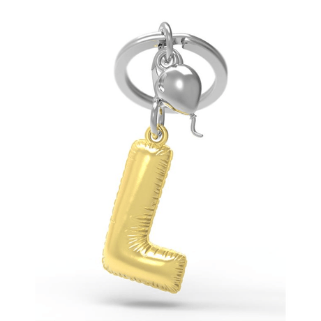 BYFT012879 METALMORPHOSE MTM KEYCHAIN Party Balloon Alphabet L Golden Zinc Alloy Set of 1 MTM10L.png