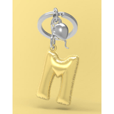 BYFT012880 METALMORPHOSE MTM KEYCHAIN Party Balloon Alphabet M Golden Zinc Alloy Set of 1 MTM10M A.png