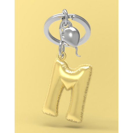 BYFT012880 METALMORPHOSE MTM KEYCHAIN Party Balloon Alphabet M Golden Zinc Alloy Set of 1 MTM10M A.png