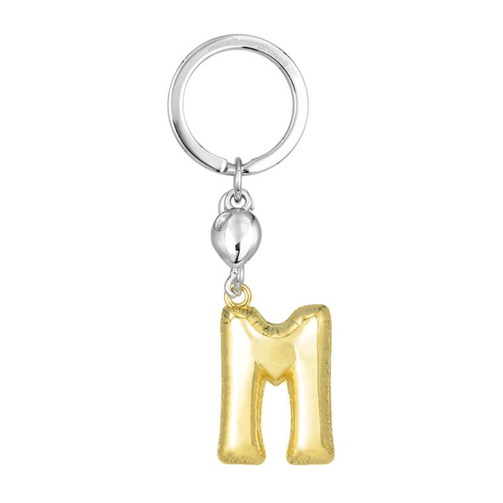 BYFT012880 METALMORPHOSE MTM KEYCHAIN Party Balloon Alphabet M Golden Zinc Alloy Set of 1 MTM10M B.png