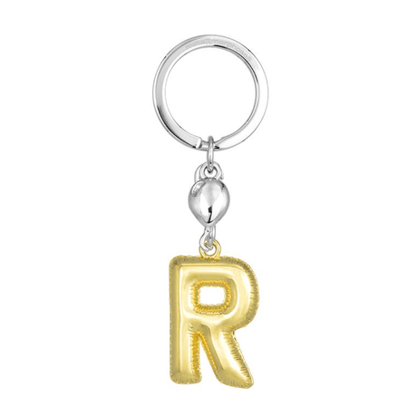 BYFT012881 METALMORPHOSE MTM KEYCHAIN Party Balloon Alphabet R Golden Zinc Alloy Set of 1 MTM10R B.png