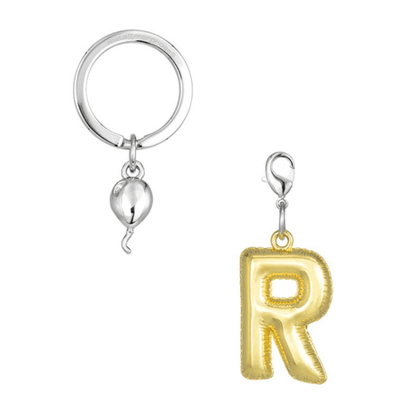 BYFT012881 METALMORPHOSE MTM KEYCHAIN Party Balloon Alphabet R Golden Zinc Alloy Set of 1 MTM10R C.png