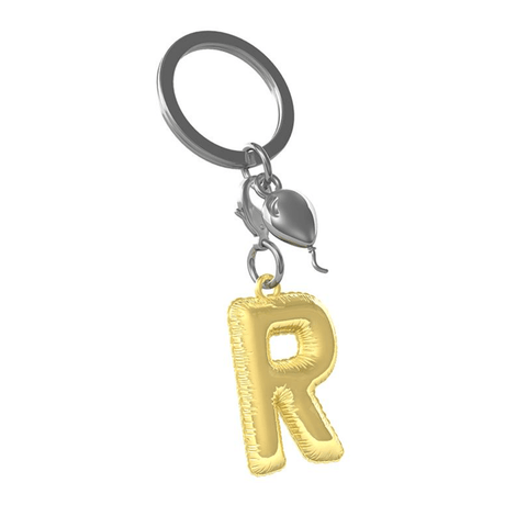 BYFT012881 METALMORPHOSE MTM KEYCHAIN Party Balloon Alphabet R Golden Zinc Alloy Set of 1 MTM10R D.png