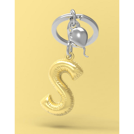 BYFT012882 METALMORPHOSE MTM KEYCHAIN Party Balloon Alphabet S Golden Zinc Alloy Set of 1 MTM10S A.png