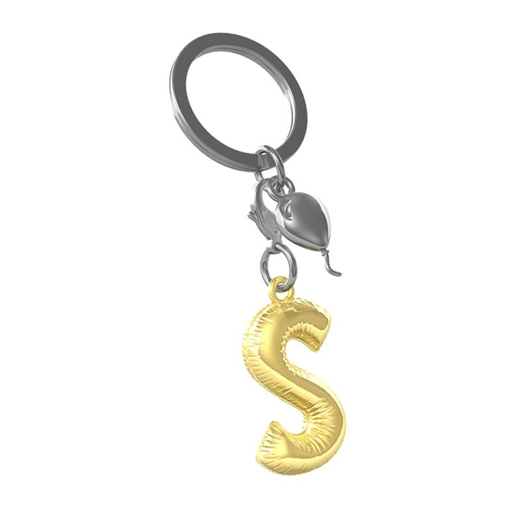 BYFT012882 METALMORPHOSE MTM KEYCHAIN Party Balloon Alphabet S Golden Zinc Alloy Set of 1 MTM10S D.png